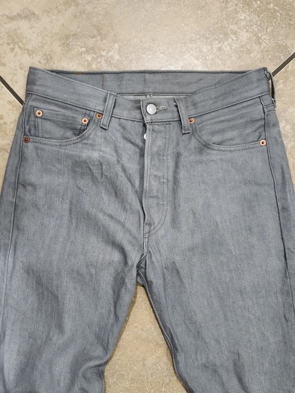 Levi's Men's 501 Straight Jeans - Bundle Of 3 Black, Light Gray, Dark Blue
